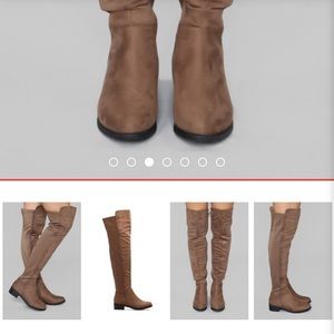 Brand NEW Over the Knee Taupe Boot